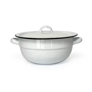 Durable White Enamel Pot for Beer Bread Baking
