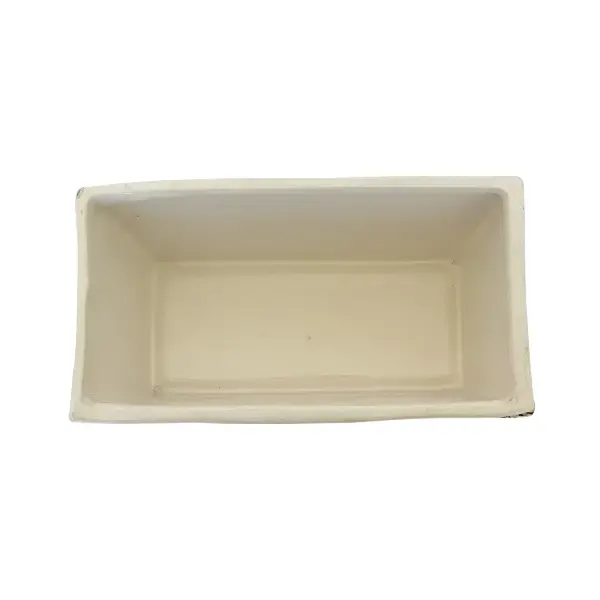 lue and White Delft Rectangular Ceramic Pot for Indoor Plants
