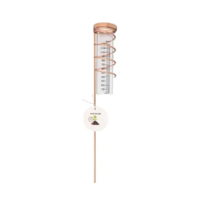 Accurate Glass Rain Gauge with Copper Coil Measuring Cylinder