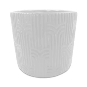 Modern Stoneware Hoops Ceramic Pot