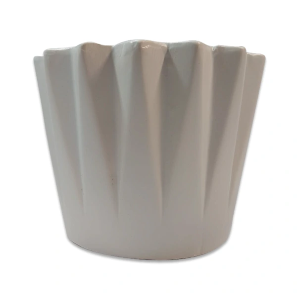 Decorative ceramic planter for shelves