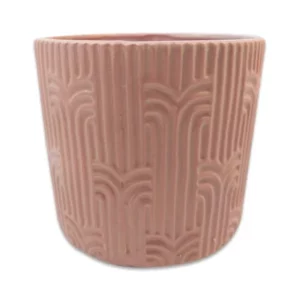 Textured ceramic plant pot