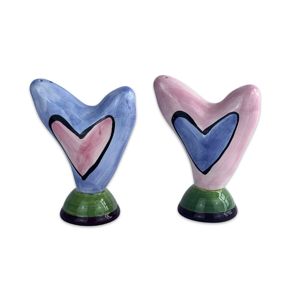 Artistic Painted Salt and Pepper Shakers - Set of 2