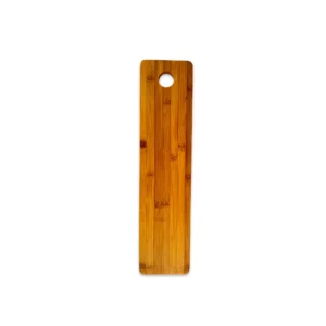 Long wooden serving board for entertaining
